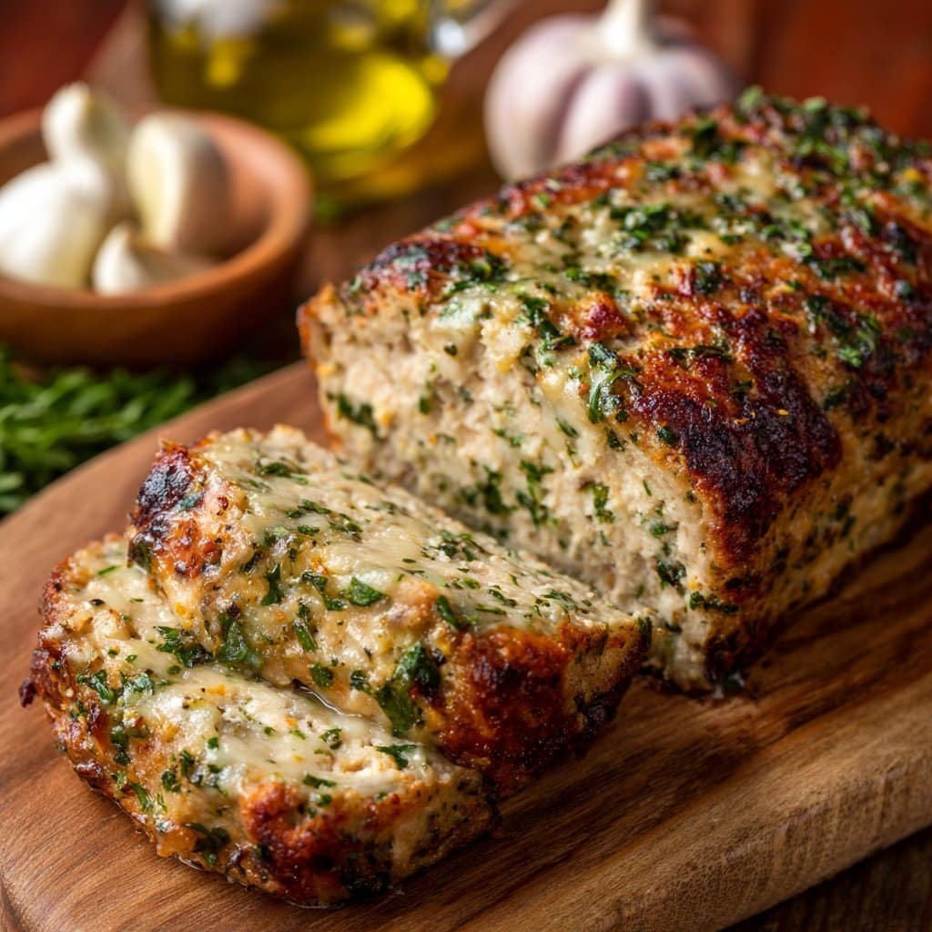 Garlic Parmesan Chicken Meatloaf 1 Garlic Parmesan Chicken Meatloaf