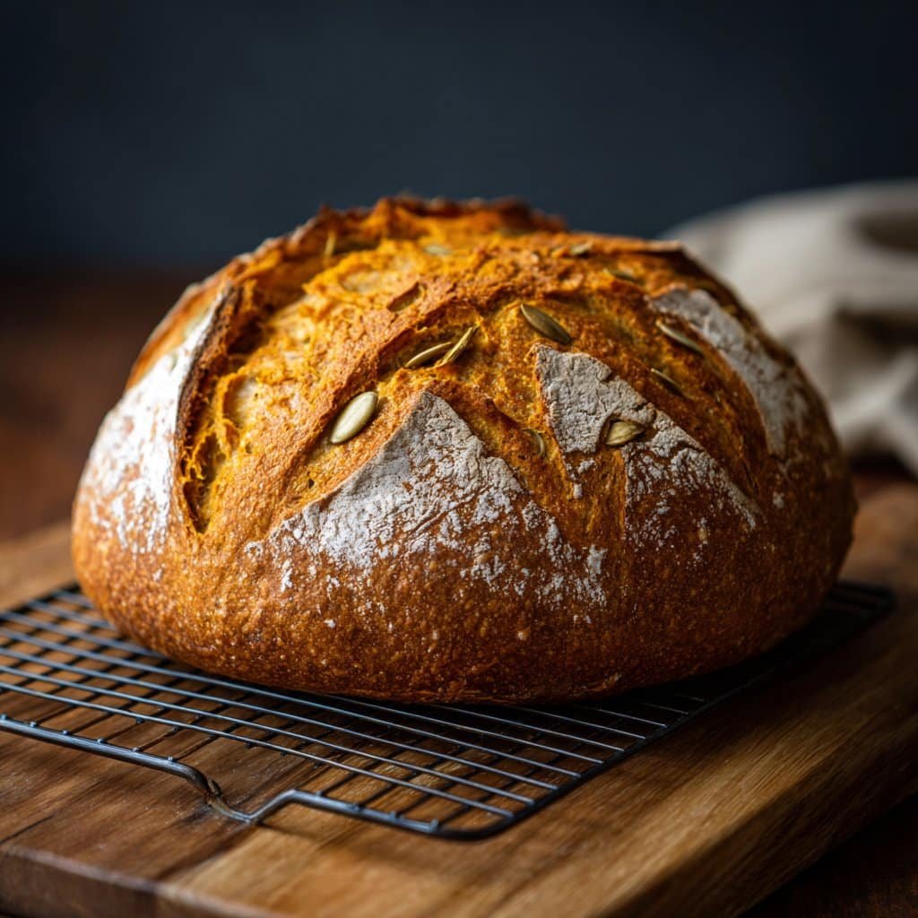 Pumpkin Sourdough Loaf Bread