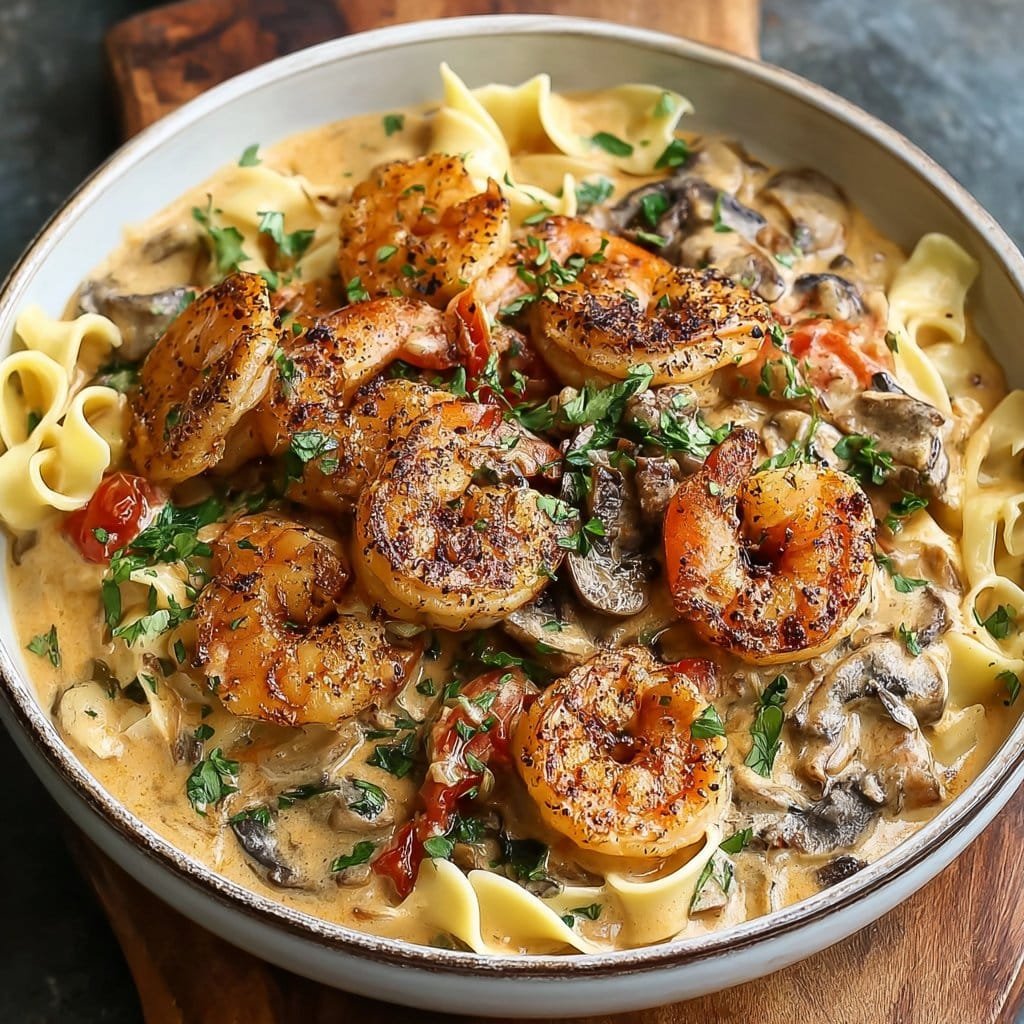 Blackened Shrimp Stroganoff 1 Blackened Shrimp Stroganoff