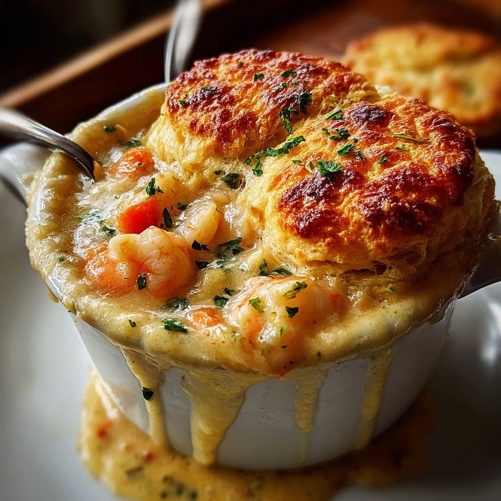 Cheddar Bay Biscuit Seafood Pot Pie