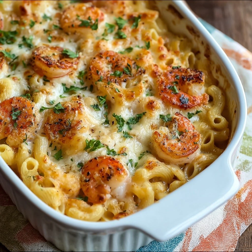 Cheesy Shrimp Scampi Pasta Bake 1 Cheesy Shrimp Scampi Pasta Bake