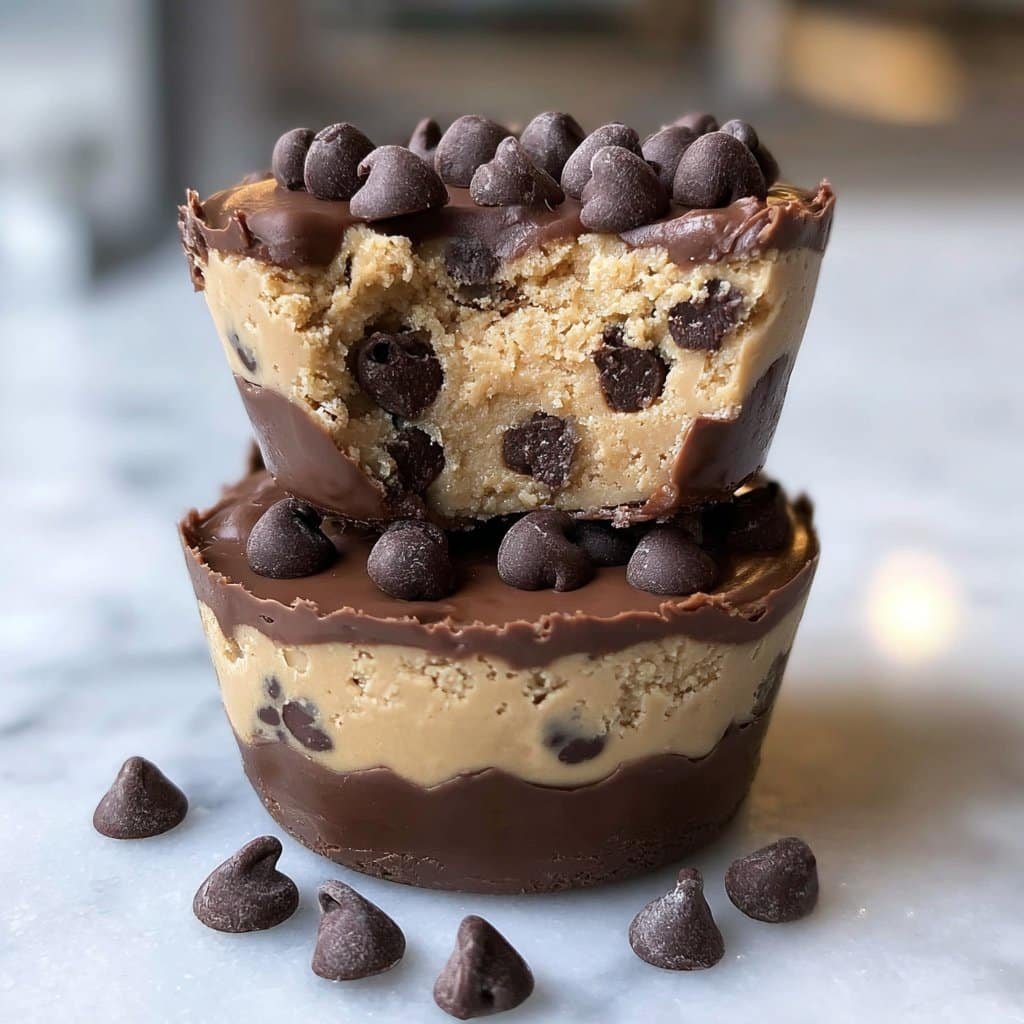 Chocolate Chip Cookie Dough Cups – No Bake & Egg-Free