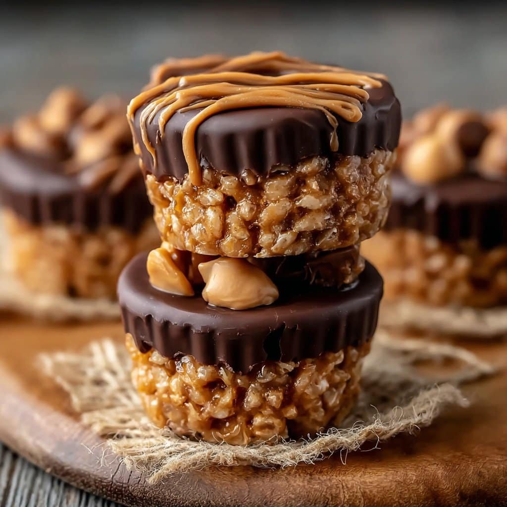Chocolate Peanut Butter Rice Krispie Cups 1 Chocolate Peanut Butter Rice Krispie Cups