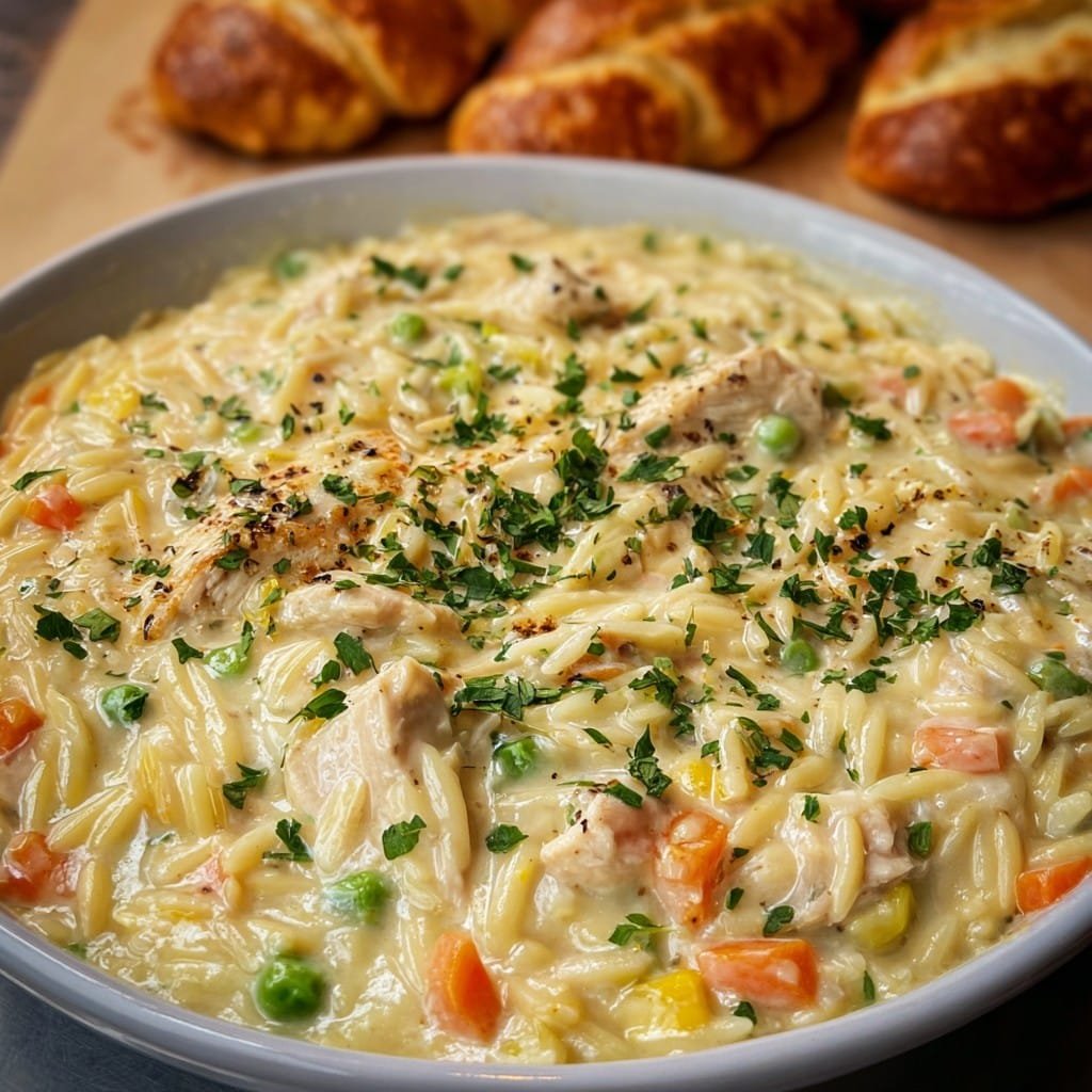 Creamy Chicken Pot Pie Orzo 1 Creamy Chicken Pot Pie Orzo