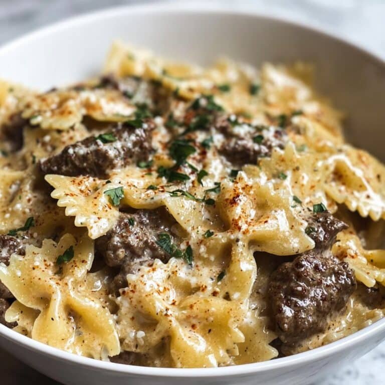 Creamy Parmesan Garlic Beef Bowtie Pasta 5 Creamy Parmesan Garlic Beef Bowtie Pasta