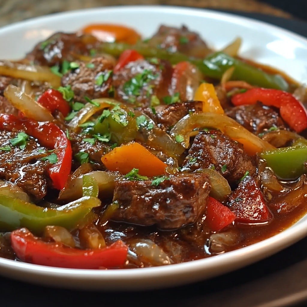 CROCK POT PEPPER STEAK