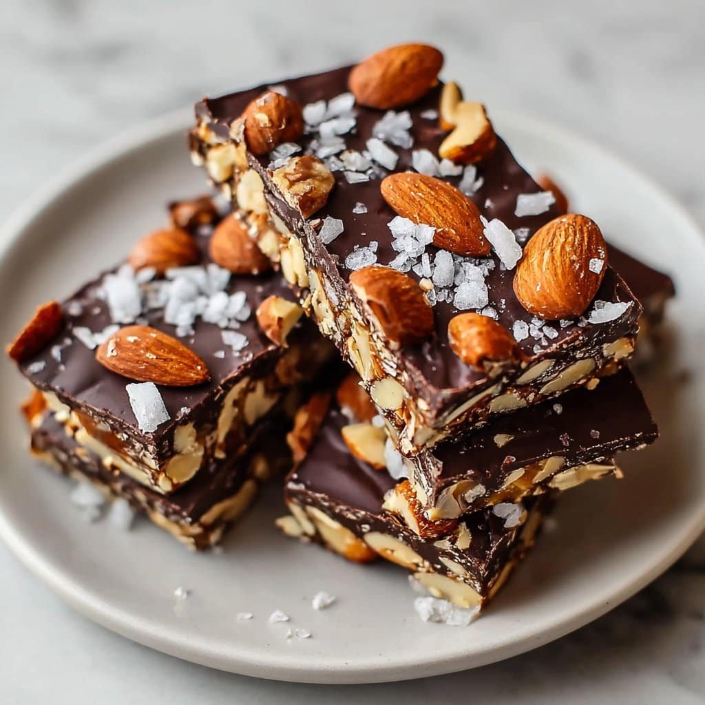 Dark Chocolate and Sea Salt Nut Bars 1 Dark Chocolate and Sea Salt Nut Bars