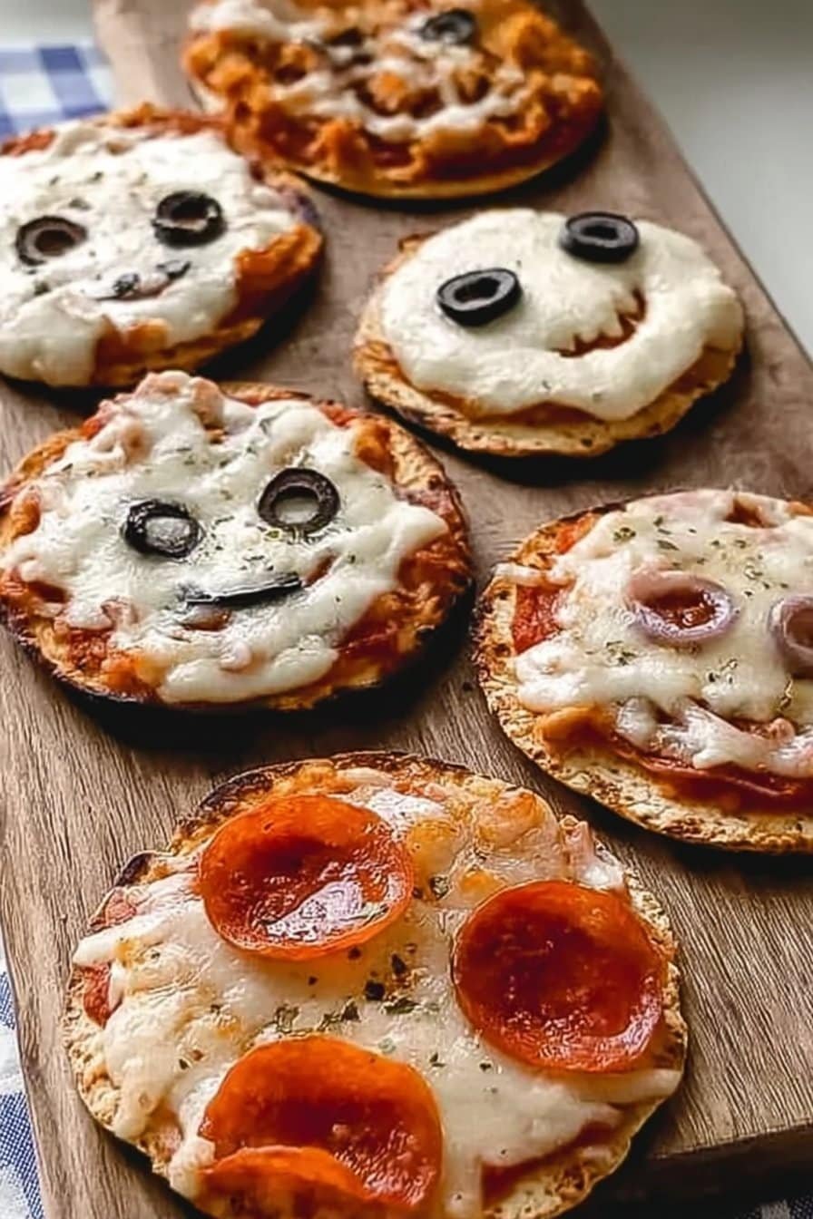 Easy Mini Halloween Pizzas 1 Easy Mini Halloween Pizzas