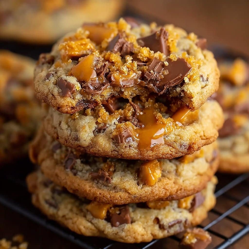 Gooey Butterfinger Caramel Crunch Cookies 1 Gooey Butterfinger Caramel Crunch Cookies