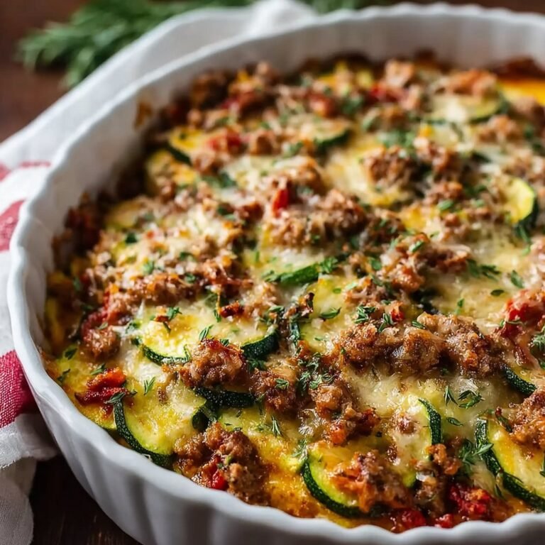 Healthy Ground Turkey Zucchini Casserole