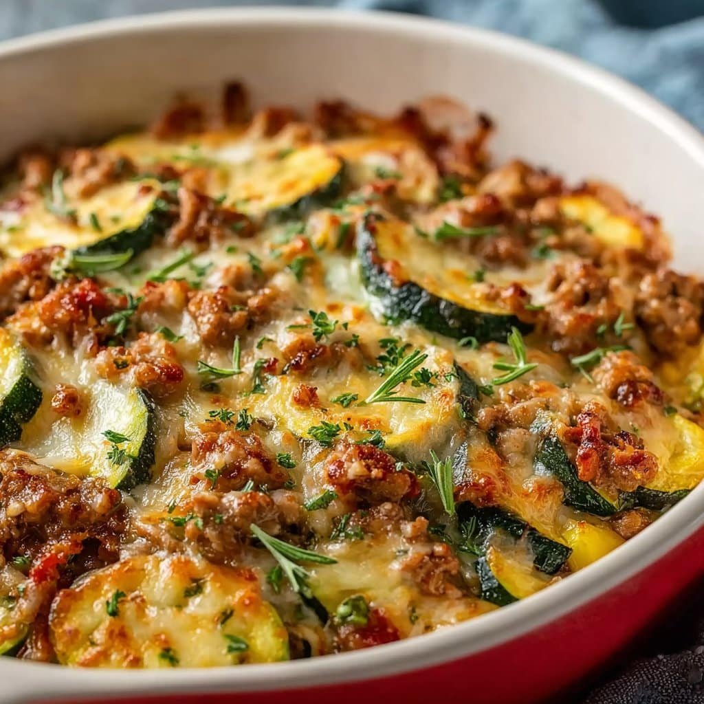 Healthy Ground Turkey Zucchini Casserole 1 Healthy Ground Turkey Zucchini Casserole