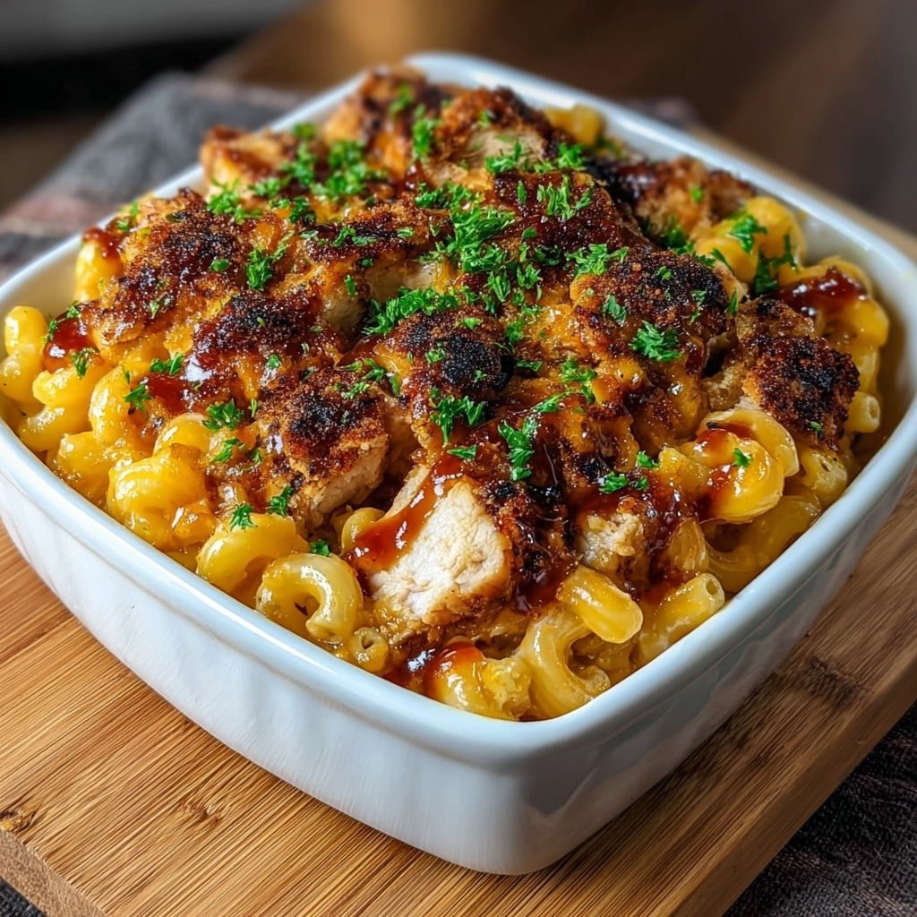 High Protein Honey BBQ Chicken Mac & Cheese 1 High Protein Honey BBQ Chicken Mac & Cheese