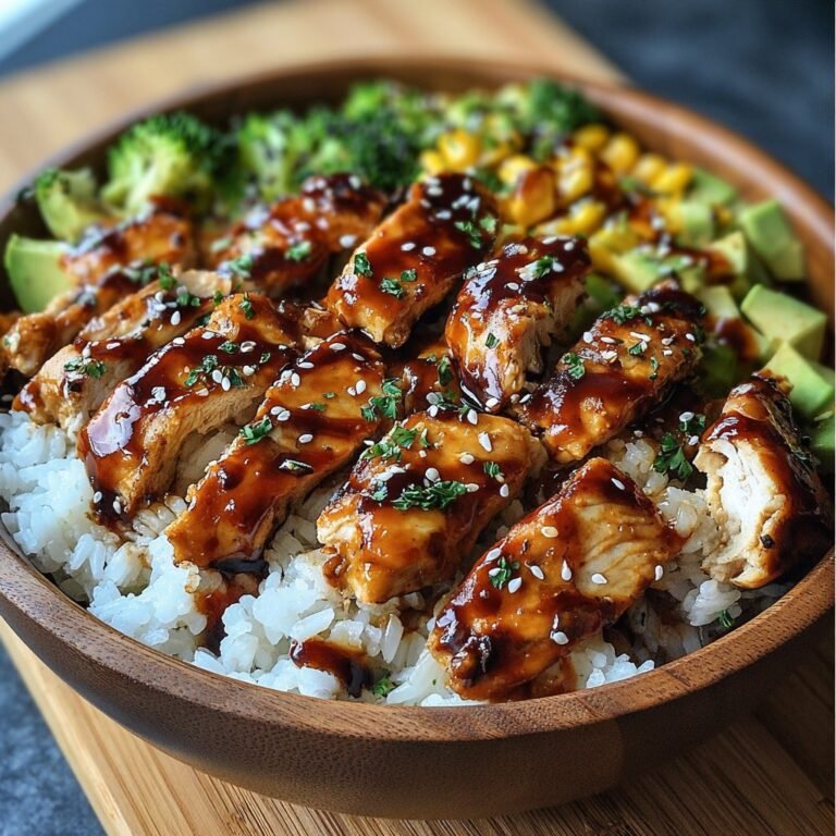 Honey BBQ Chicken Rice Bowl