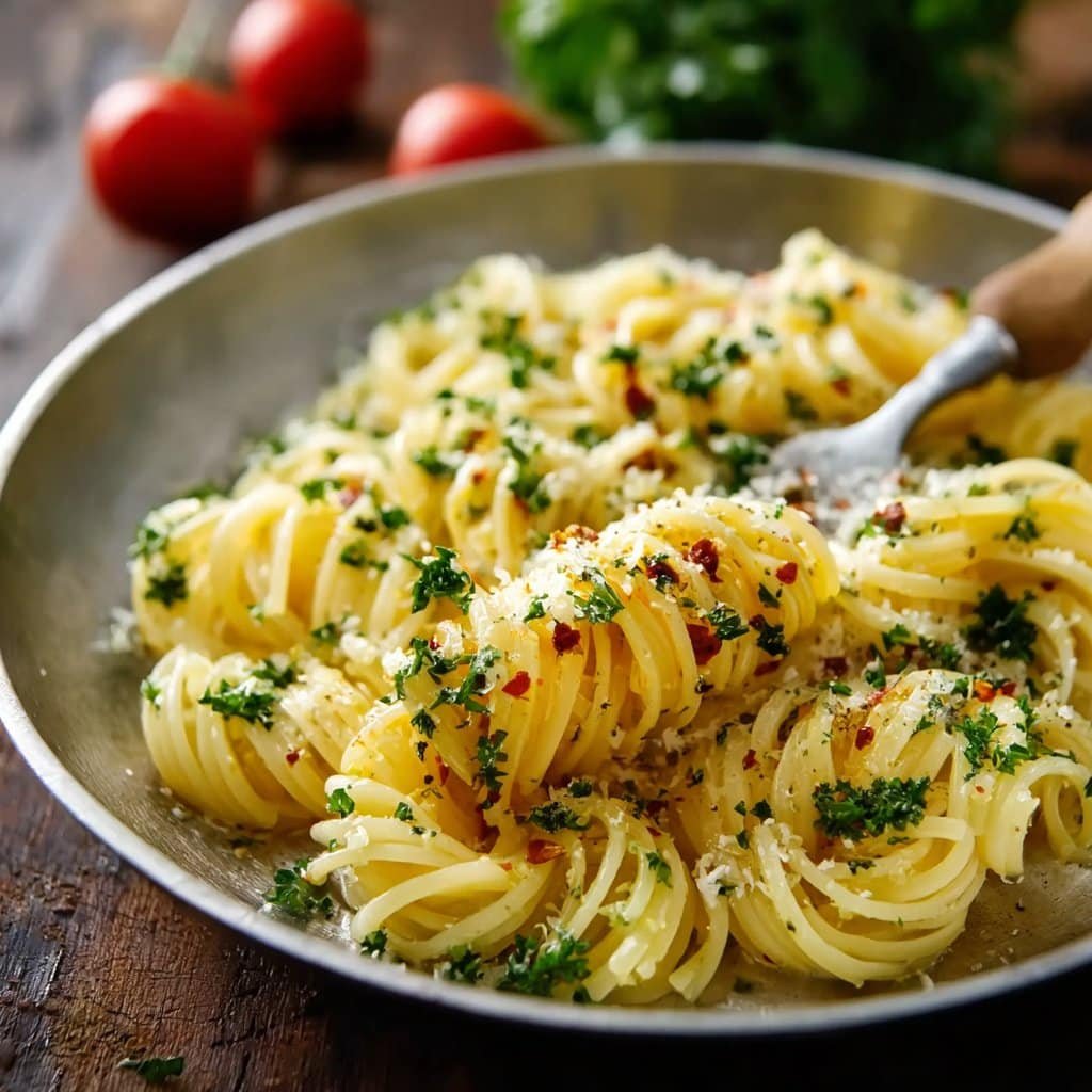 Italian Pasta with Garlic Olive Oil Sauce 1 Italian Pasta with Garlic Olive Oil Sauce