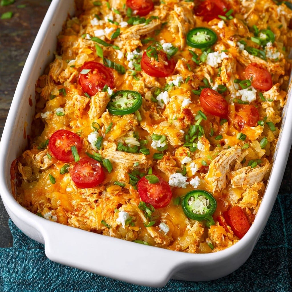 Jalapeño Buffalo Chicken Casserole 1 Jalapeño Buffalo Chicken Casserole