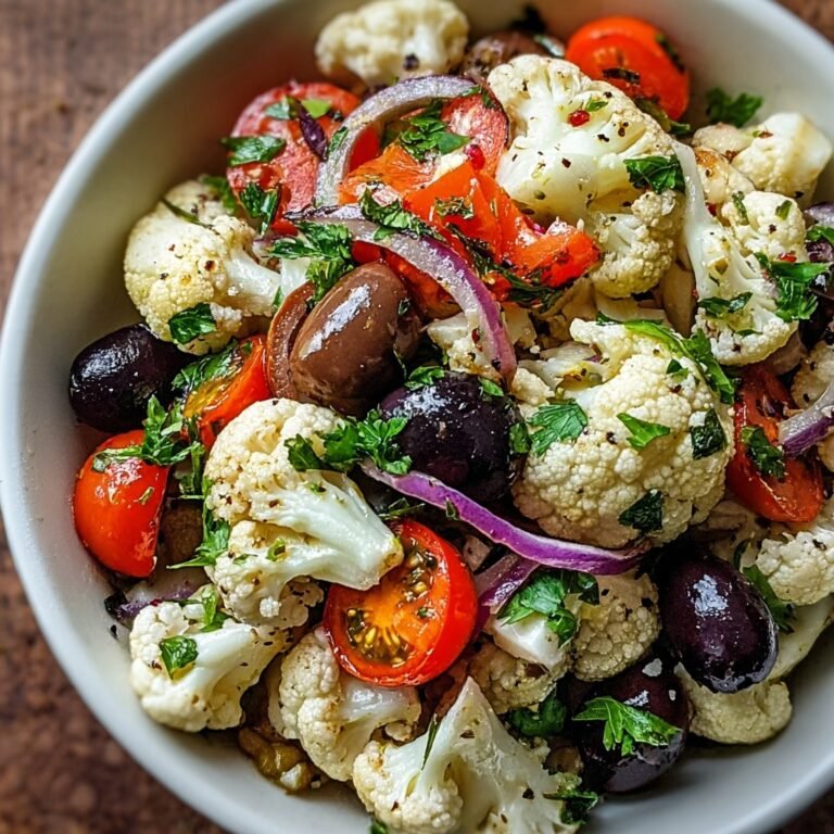 Mediterranean Marinated Cauliflower Salad