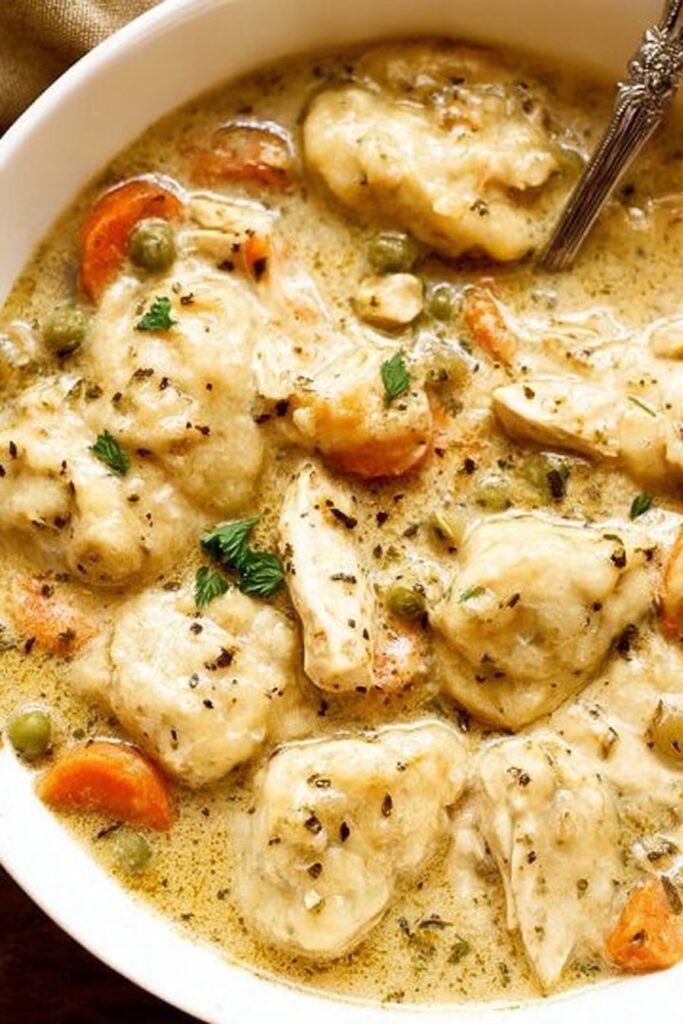 One Pot Chicken Dumpling Soup