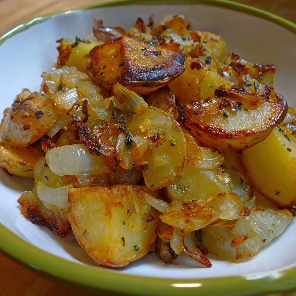 OVEN FRIED POTATOES & ONIONS 1 OVEN FRIED POTATOES & ONIONS