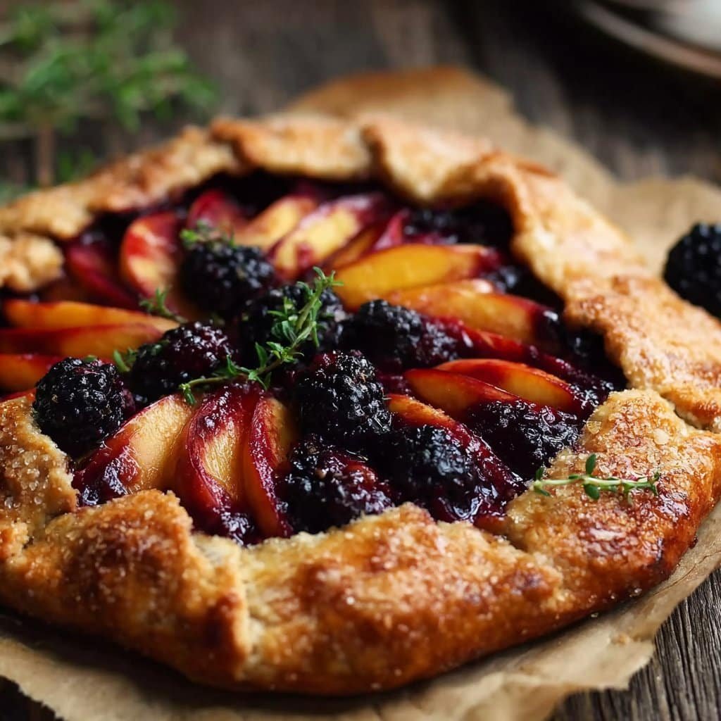 Peach and Blackberry Galette 1 Peach and Blackberry Galette