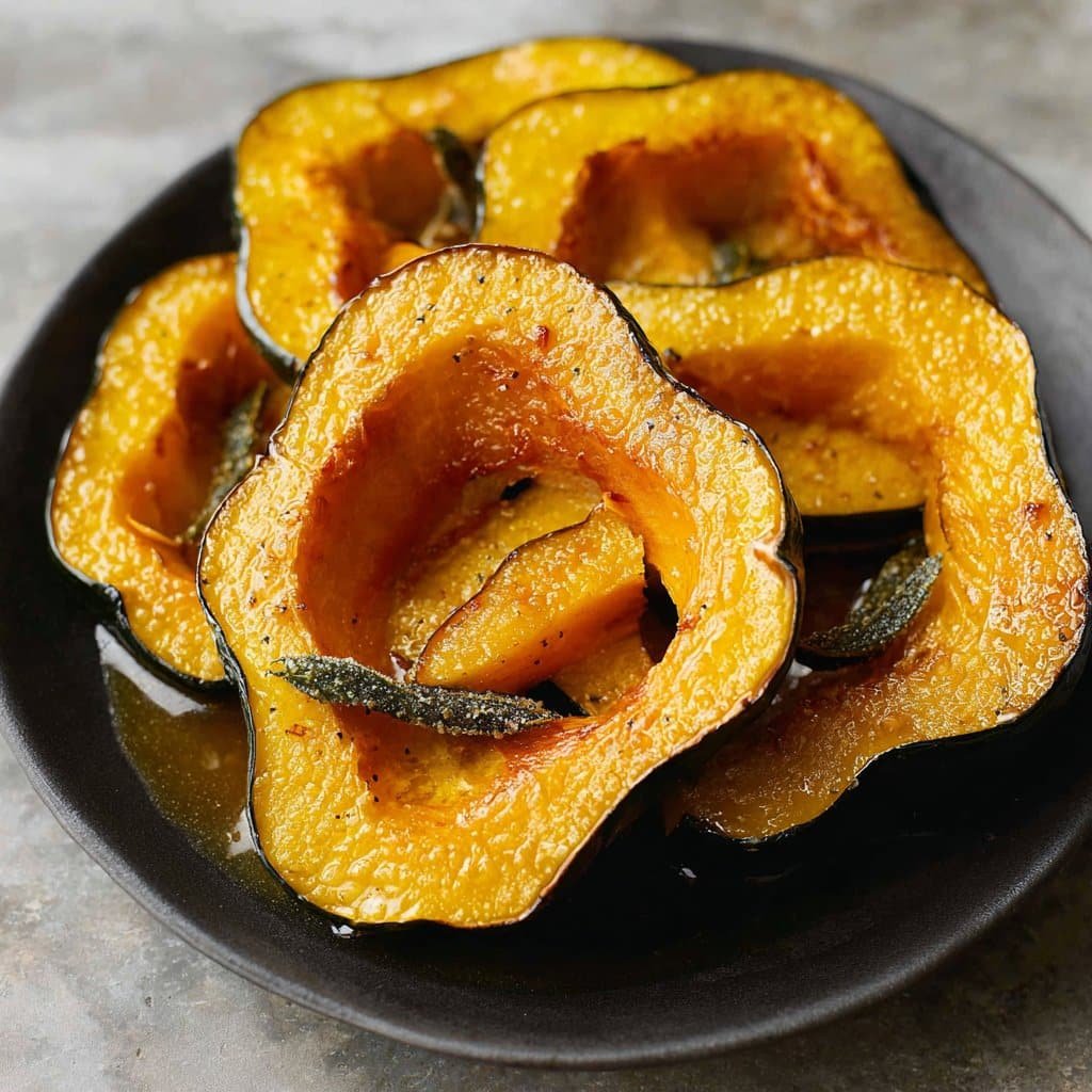 Roasted Acorn Squash with Maple Brown Butter