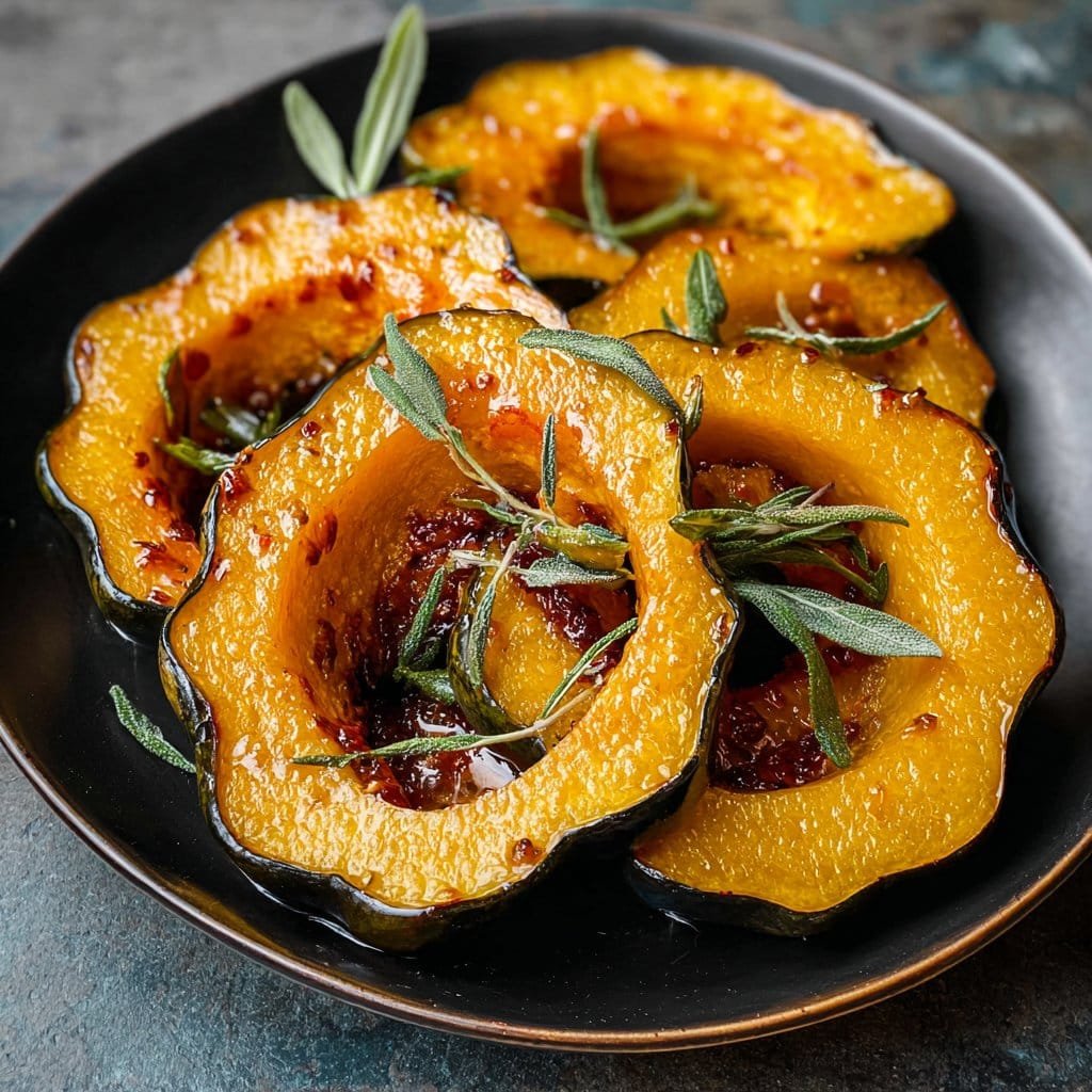Roasted Acorn Squash with Maple Brown Butter 1 Roasted Acorn Squash with Maple Brown Butter