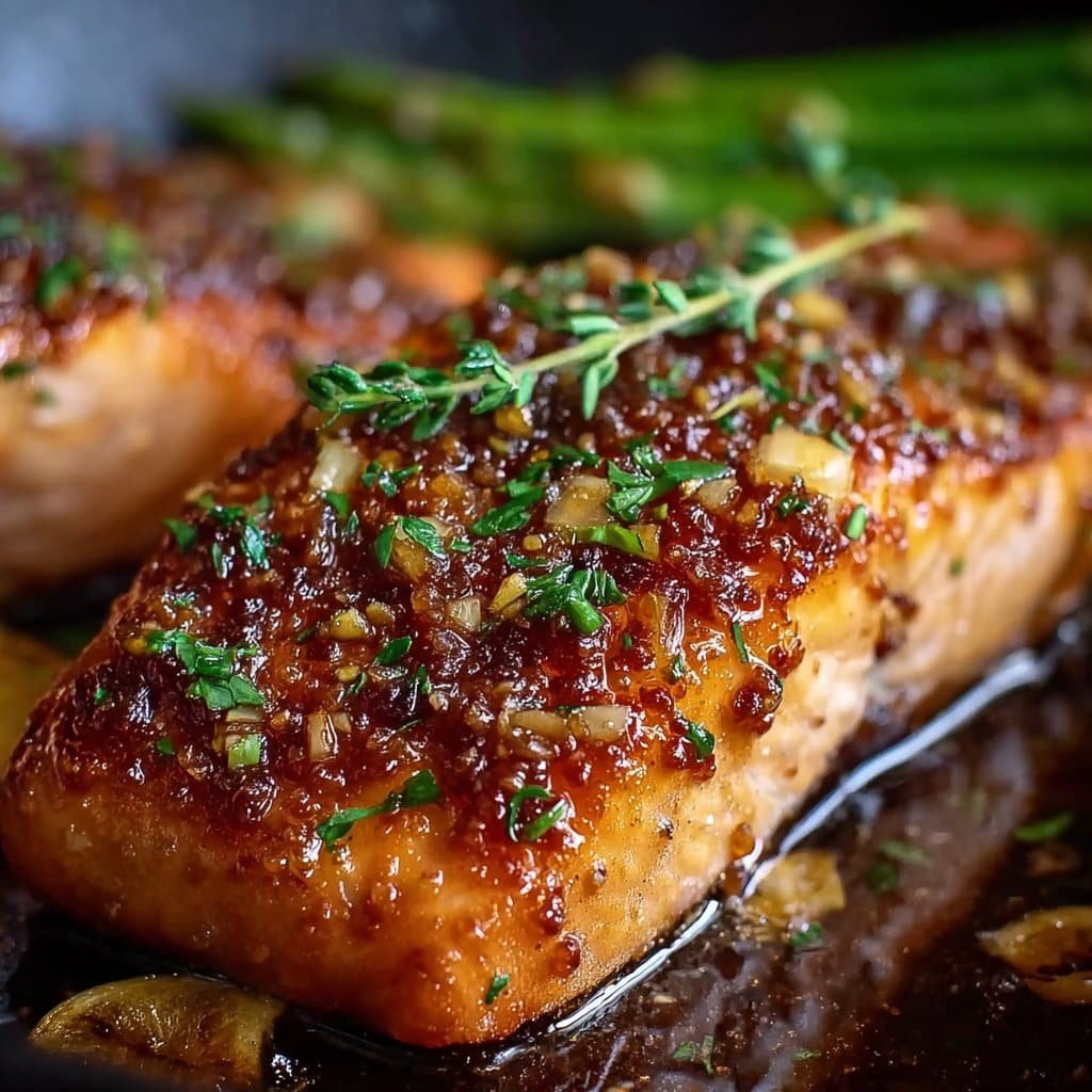 Salmon with Brown Sugar Garlic Glaze
