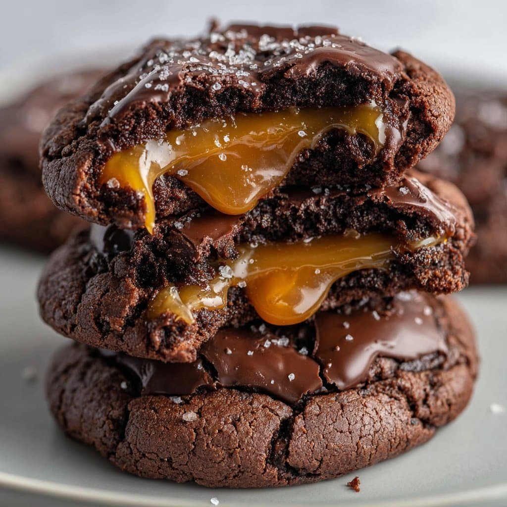 Salted Caramel Chocolate Cookie Recipe - Easy Dessert 1 Salted Caramel Chocolate Cookie Recipe - Easy Dessert