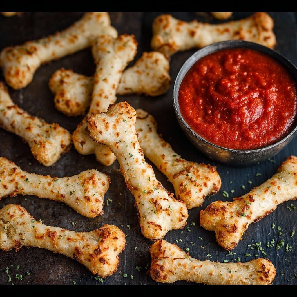 Spine-Chilling Cheesy Halloween Breadstick Bones with Marinara Dipping 1 Spine-Chilling Cheesy Halloween Breadstick Bones with Marinara Dipping