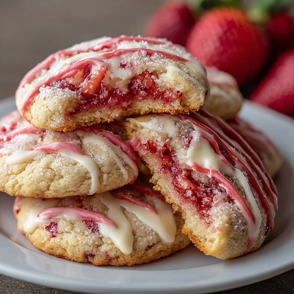 Strawberry Cheesecake Cookies