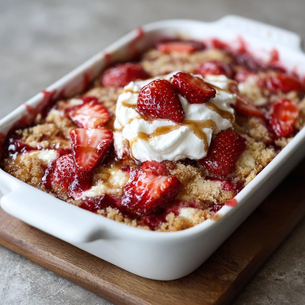 Strawberry Cheesecake Dump Cake