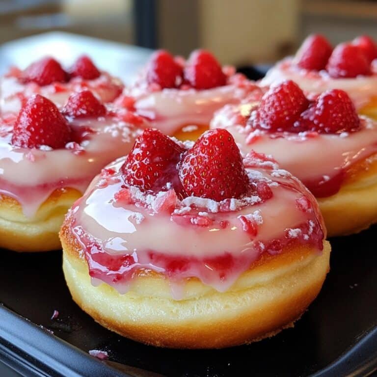 Strawberry Cheesecake Stuffed Donuts 5 Strawberry Cheesecake Stuffed Donuts