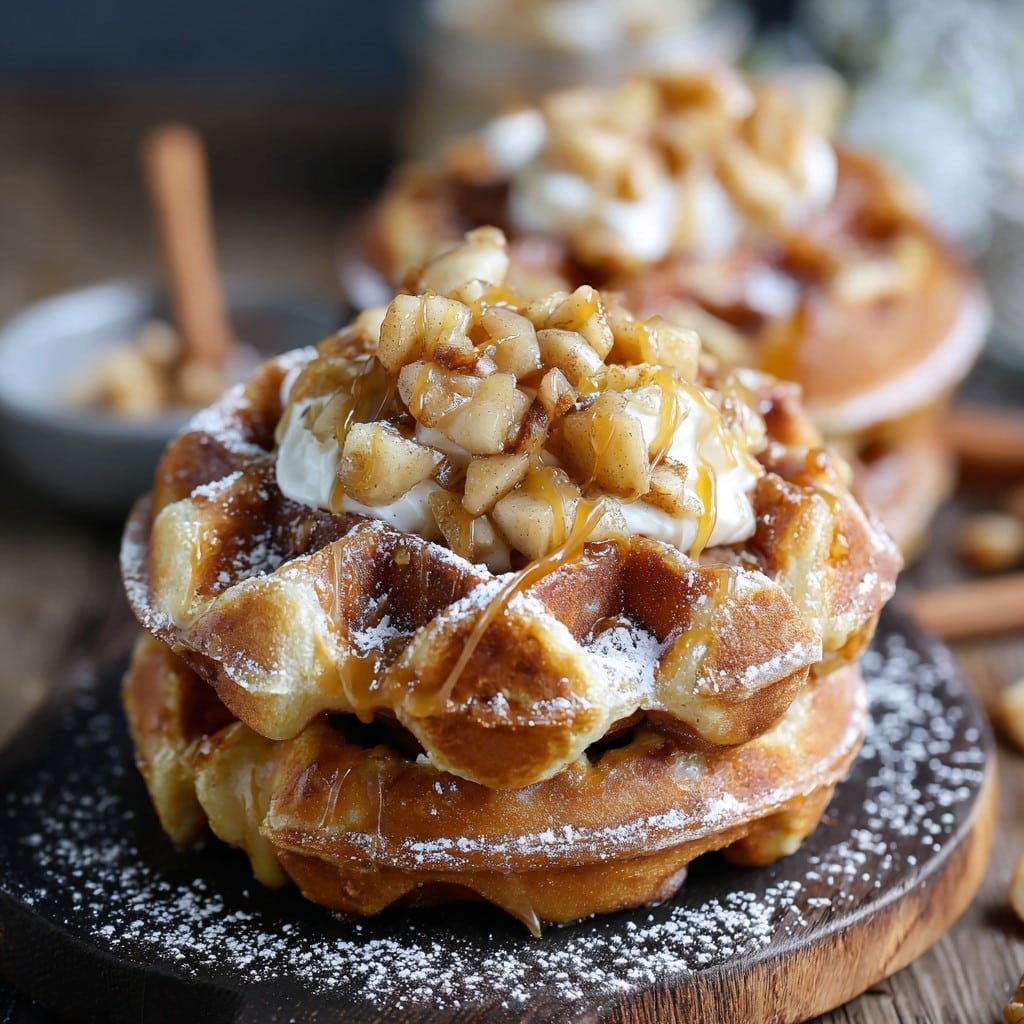Apple Fritter Waffle Donuts 1 Apple Fritter Waffle Donuts