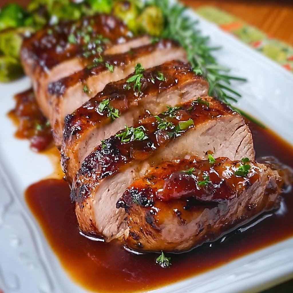 Apricot Glazed Pork Tenderloin 1 Apricot Glazed Pork Tenderloin