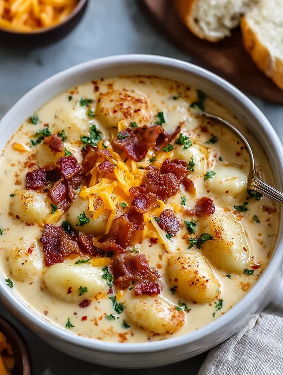 Bacon Cheddar Gnocchi Soup Recipe 1 Bacon Cheddar Gnocchi Soup Recipe