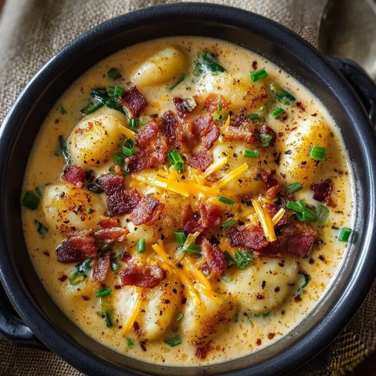 Bacon Cheddar Gnocchi Soup