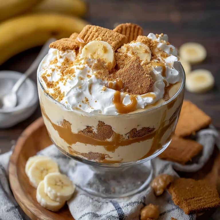Biscoff Banana Pudding with Caramel