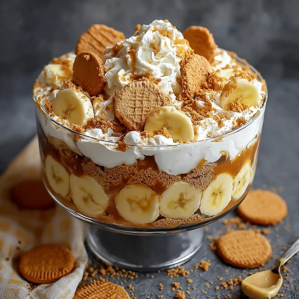 Biscoff Banana Pudding with Caramel 1 Biscoff Banana Pudding with Caramel