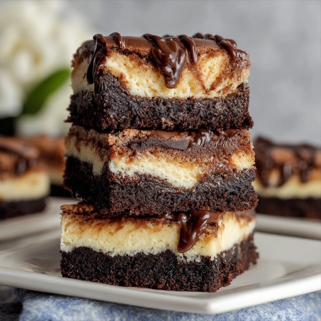 Brownie Cheesecake Bars 1 Brownie Cheesecake Bars