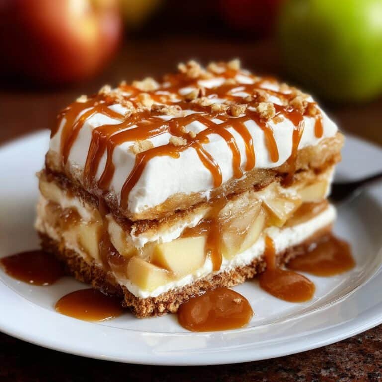 Caramel Apple Eclair Cake