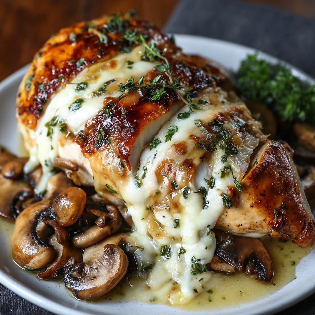Cheesy Garlic Butter Mushroom Stuffed Chicken Recipe 1 Cheesy Garlic Butter Mushroom Stuffed Chicken Recipe