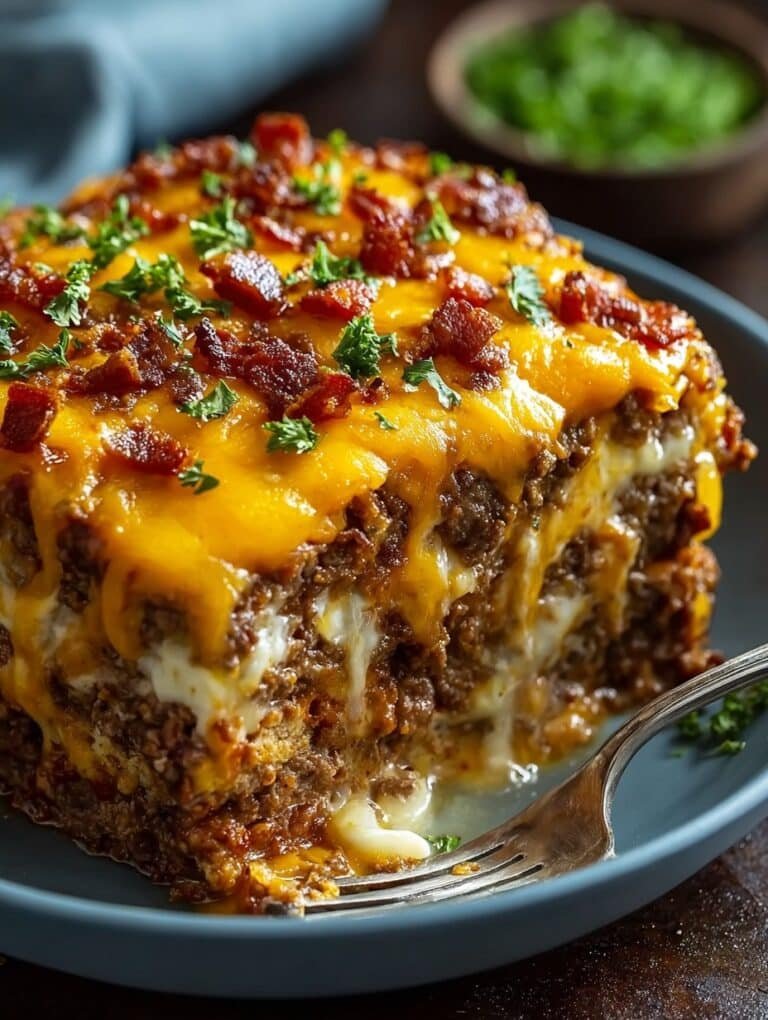 Cheesy Loaded Meatloaf Casserole
