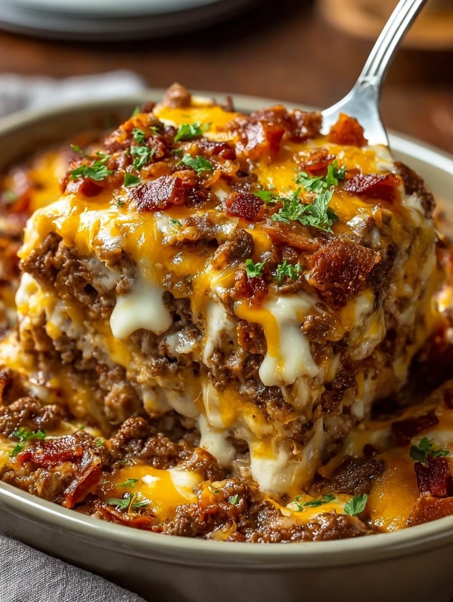 Cheesy Loaded Meatloaf Casserole 1 Cheesy Loaded Meatloaf Casserole