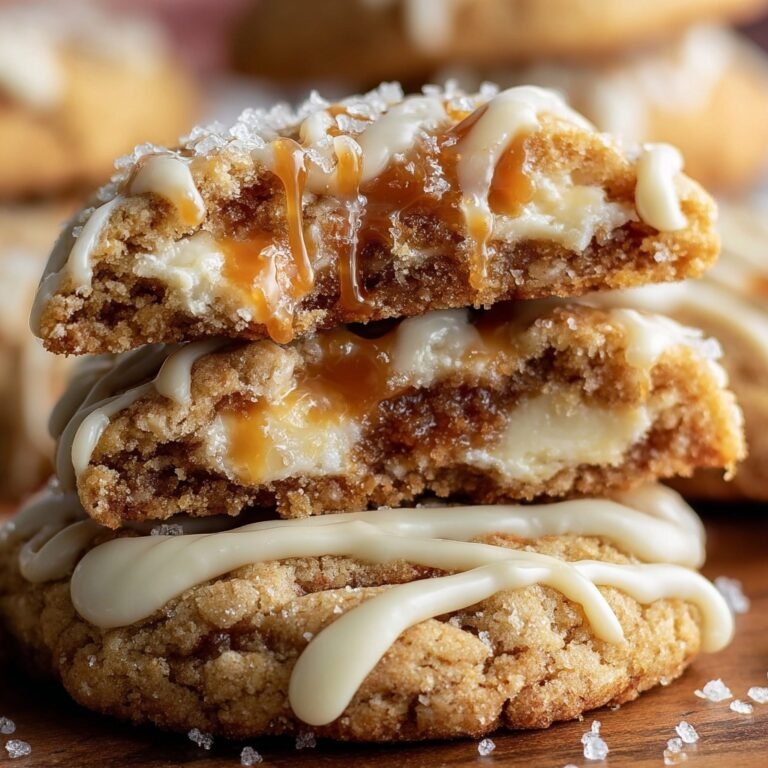 Copycat Crumbl Salted Caramel Cheesecake Cookies
