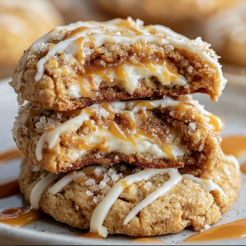 Copycat Crumbl Salted Caramel Cheesecake Cookies 1 Copycat Crumbl Salted Caramel Cheesecake Cookies
