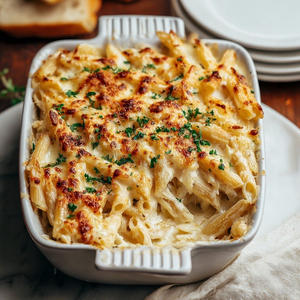 Cottage Cheese Alfredo Pasta Bake 1 Cottage Cheese Alfredo Pasta Bake