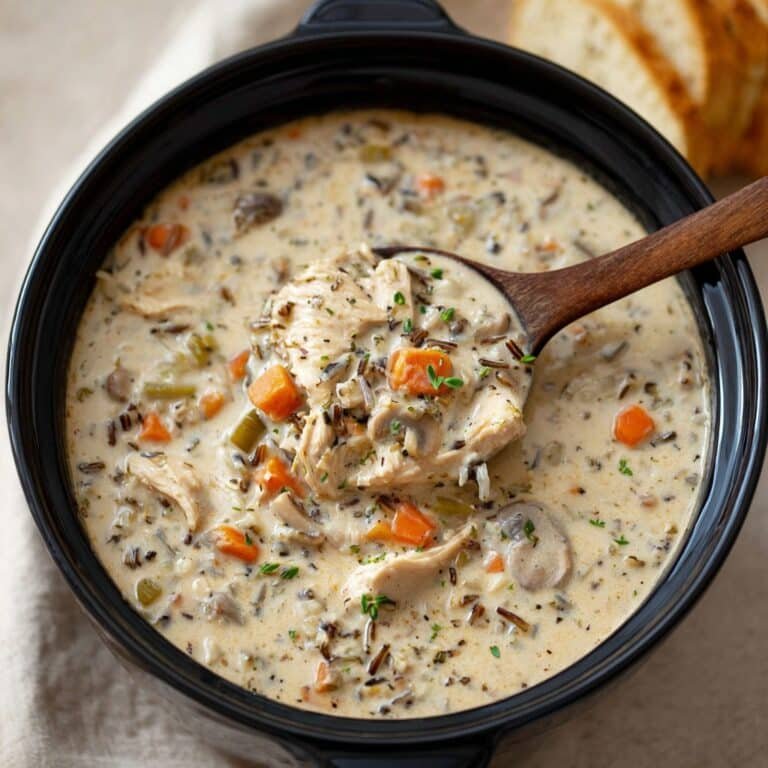 Creamy Crockpot Chicken Wild Rice Soup 7 Creamy Crockpot Chicken Wild Rice Soup