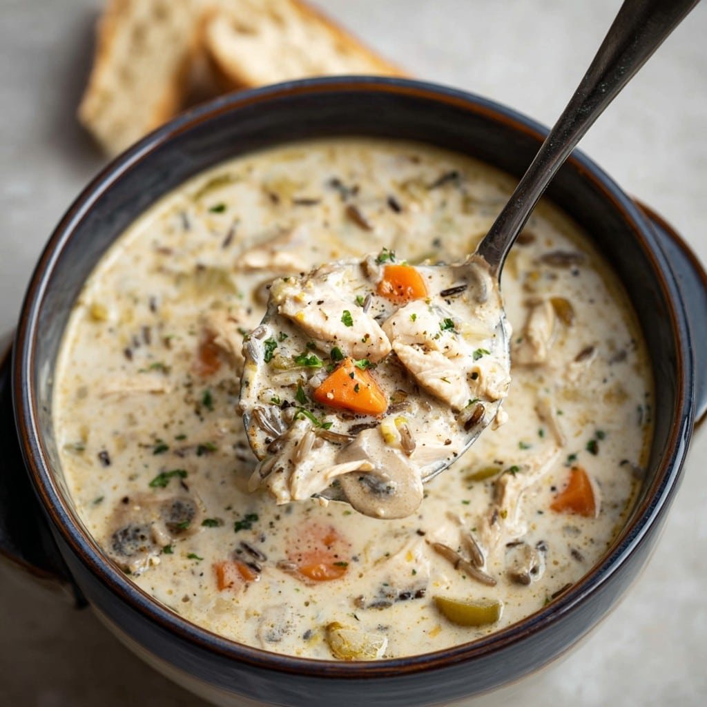 Creamy Crockpot Chicken Wild Rice Soup 1 Creamy Crockpot Chicken Wild Rice Soup
