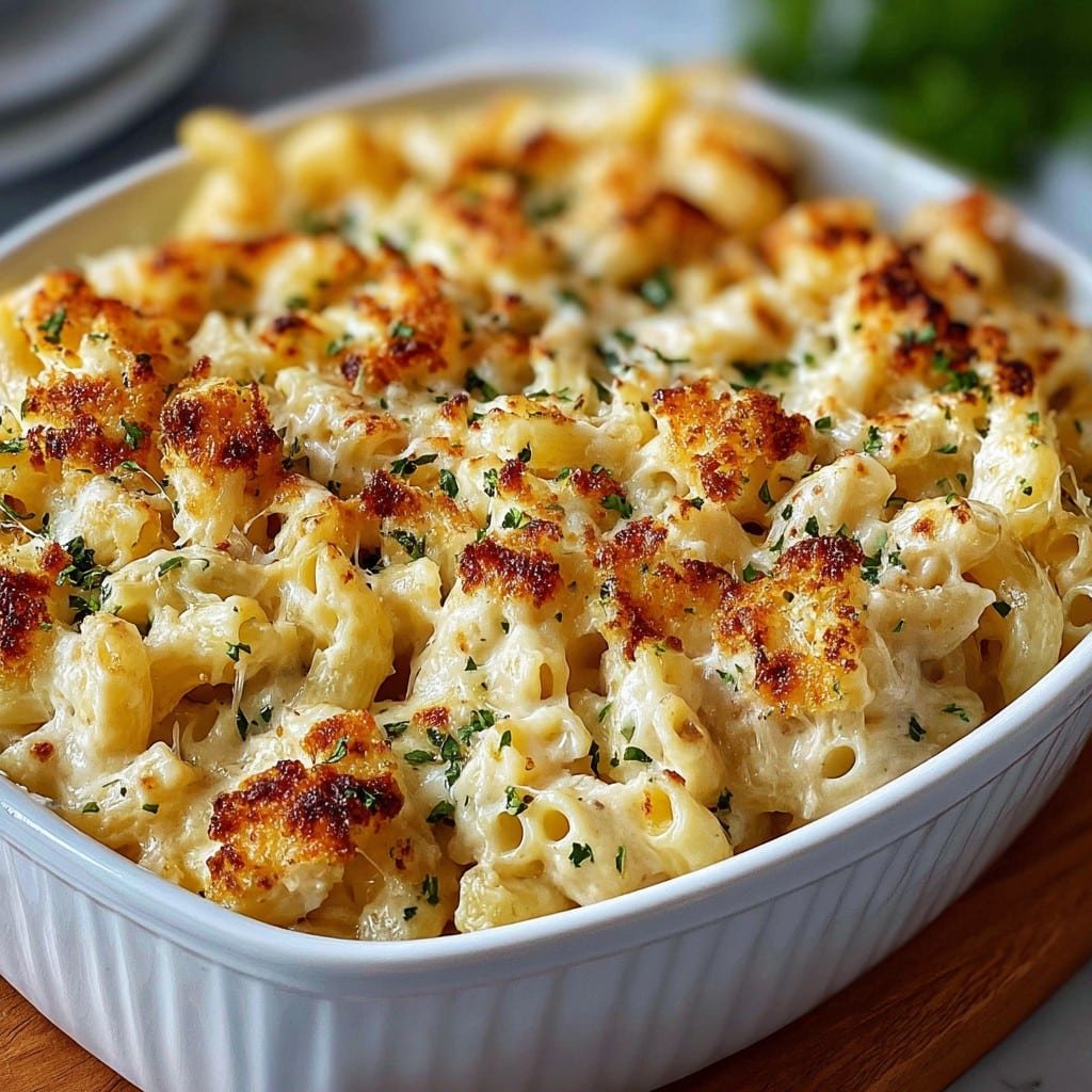Creamy Garlic Parmesan Pasta Bake Recipe 2 Creamy Garlic Parmesan Pasta Bake Recipe