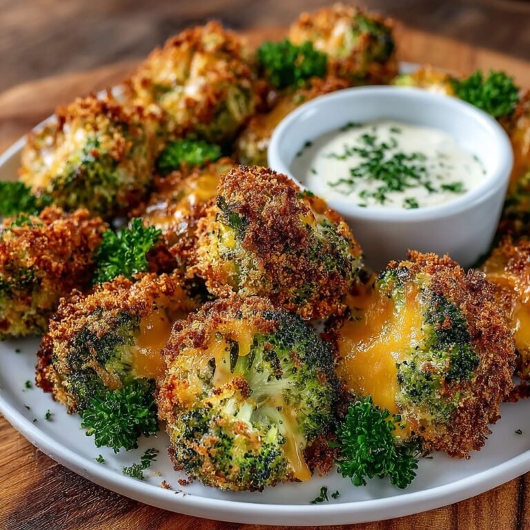 Crispy Air Fryer Broccoli Cheddar Poppers