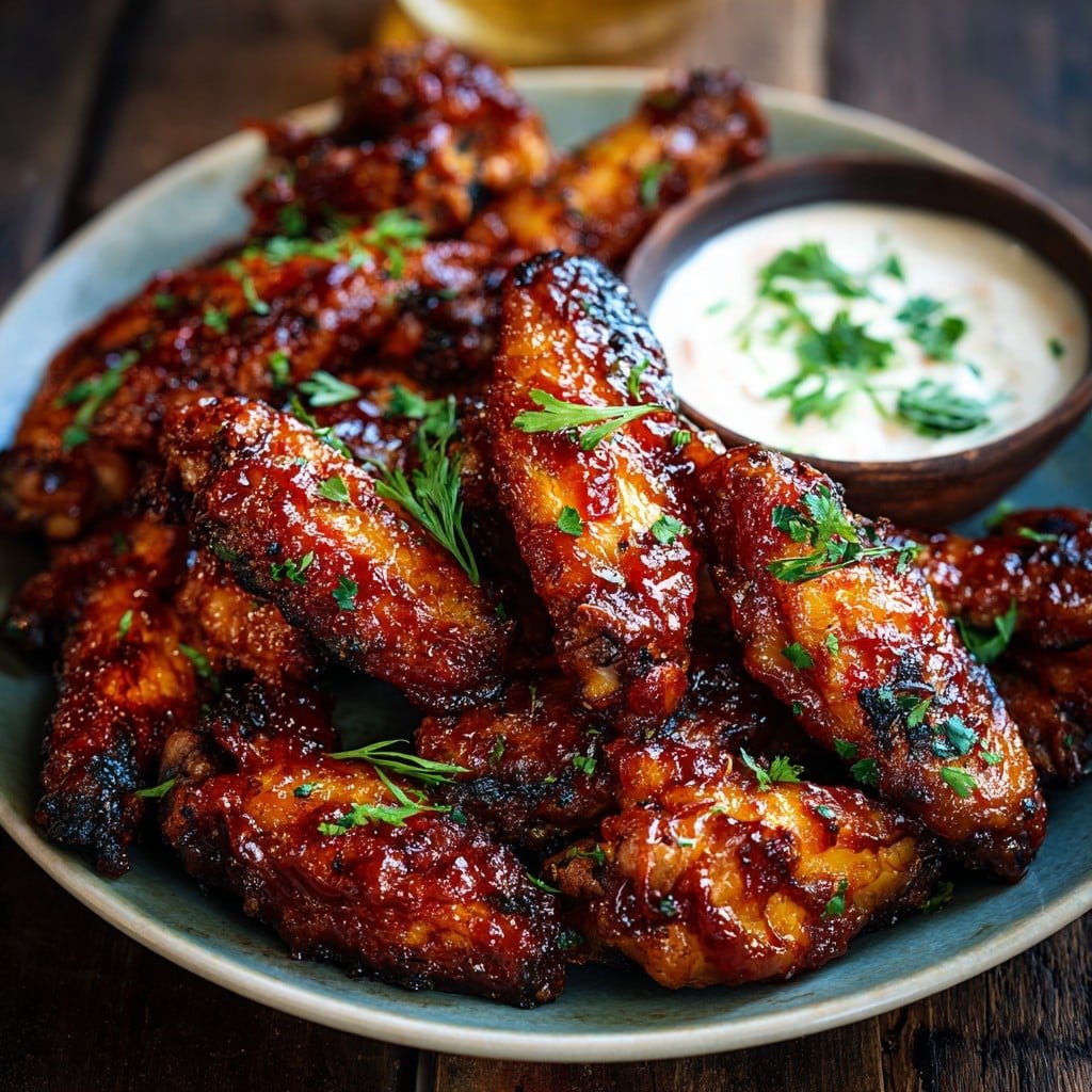 Crispy Oven-baked Honey Bbq Chicken Wings